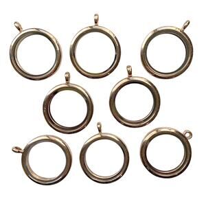 Lot of 8 Pc Round Gold Floating Lockets/Pendants Keepsake Jewelry Supplies